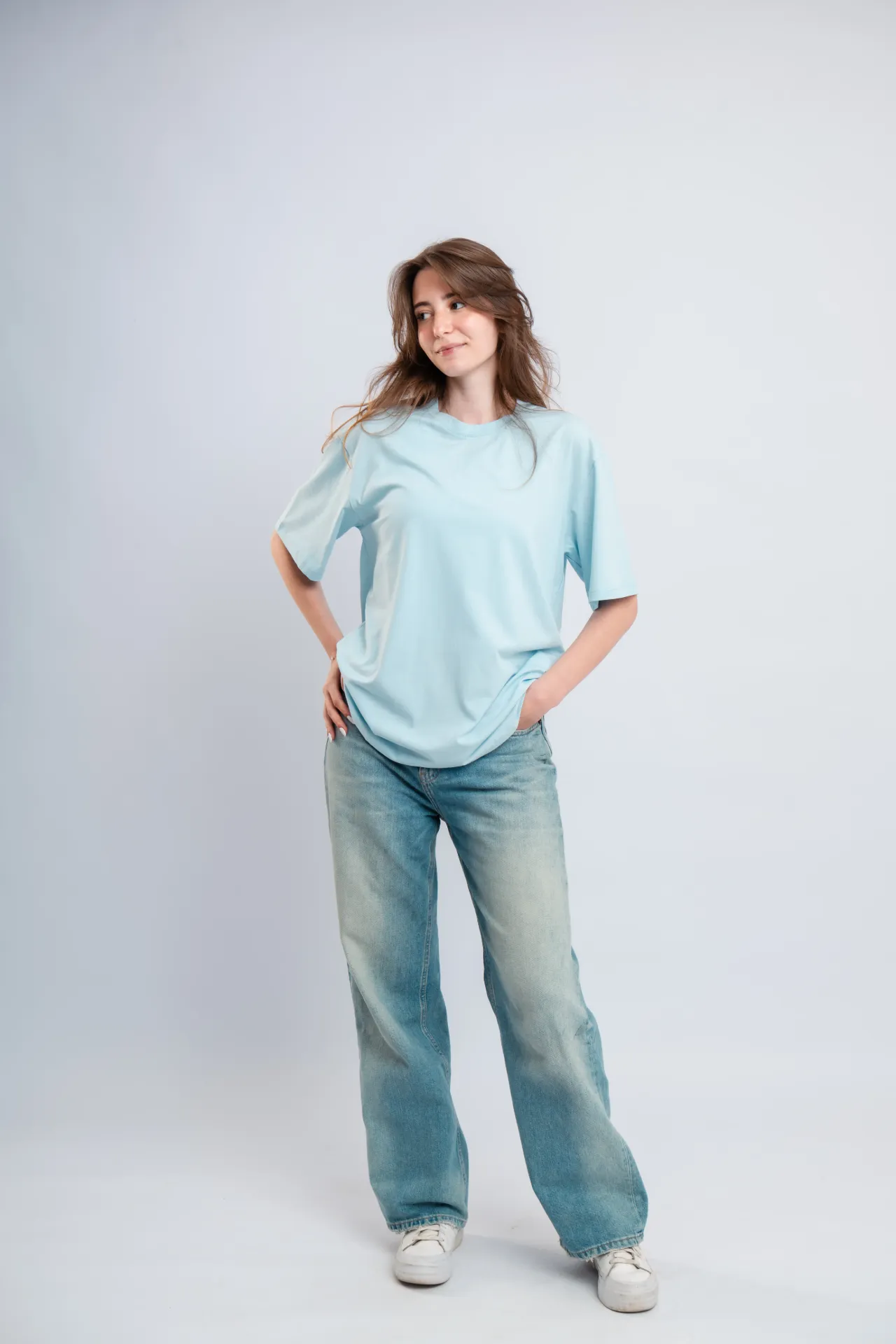 Farfasheh T-Shirt Women (Sky Blue, XS)