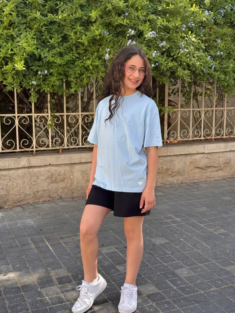 Farfasheh T-Shirt Girls (Sky Blue, 8-9)