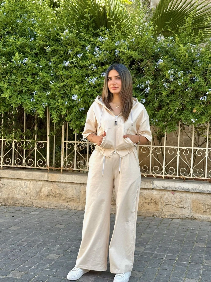 Farfasheh Pants Set Women (Beige, XS)